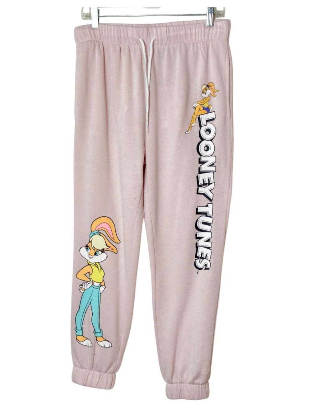 Looney Tunes Lola Bunny Womens XL Jogger Sweatpants Pink Lounge Pants Soft